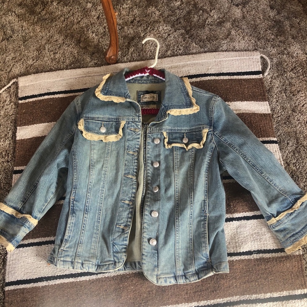 Vintage jean/lace jacket